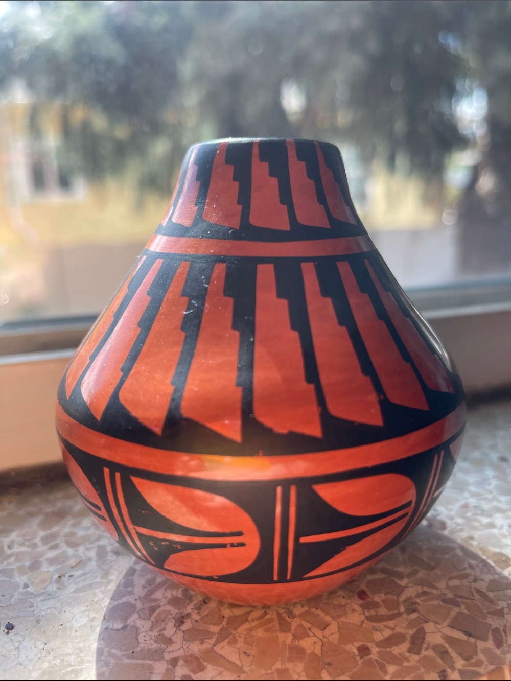 Native American Jemez pottery vase